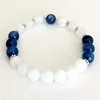 MG0797 Luxe hoogwaardige blauwe kyaniet en maansteen stapelarmband sierlijke edelsteen kralen armband energiebescherming armband251K