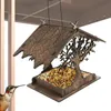 Mangiatoia per uccelli in legno per esterni appesa grande gabbia per cottage casa forniture per animali domestici accessori per la decorazione del giardino 231225