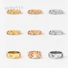 Liebesringe Damen Herren Bandring Designerring Modeschmuck Titanstahl Einzelgitterringe mit Diamanten Lässiges Paar Klassisch Gold Silber Rose Option L60T