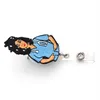 10pcs lot Medical Key Rings Felt Retractable Black Nurse Shape Badge Holder Reel For Gift284M