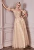 Luxury Princess Prom Birthday Dress 2024 Off Shoulder 3D Flower Embroidery Beads A-Line Long Evening Formal Party Glowns Vestido de Feast Robe de Soiree