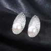 Boucles d'oreilles rétro haut de gamme en argent Sterling S925, boucles d'oreilles en perles de feuille, mode femmes, boucles d'oreilles exquises, bijoux de fête de mariage, cadeau de saint-valentin pour la fête des mères SPC