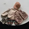 Koreansk höstvinter barn pojke väst bomullsfleece varmt lapptäcke baby pojke cardigan ärmlös retro vintage barn pojke rock 231226
