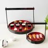 Servis uppsättningar Hangiri Sushi Rice Mixing Tub Shopping Basket Plastic Containers Server Plate