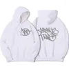 Men's Hoodies Hip Hop Men Grey Letters Printing Fleece Hooded Sweatshirt Streetwear Casual Breathable Pullovers Loose Fitting S-4XL