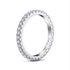 AEW Sólido 14K 585 Ouro Branco 1 2ctw 2mm DF Cor Anel de Casamento para Mulheres Senhoras Anel 210310206W