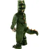 Söta barn Halloween kostympojkar småbarn unisex nöjespark parti t-rex realistiska kostymuppsättningar jumpsuits rompers 231225