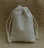 Vintage Linen Drawstring Bags Sack 8x10cm 3x4inch Makuep Jewelry Gift Packaging Pouch9001753