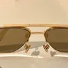 Óculos de aviador de metal clássico masculino feminino armação quadrada retangular com assinatura gravada nas costeletas de acetato superior pontiagudas gradiente moda Gafas de sol BV1196