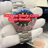 F factory V3 Wristwatches 40mm GMT Vintage 1675 Red Blue Pepsi Bezel 2813 Movement Mechanical Men's Automatic Watches218G