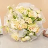 Декоративные цветы, украшения свадебных букетов, реалистичные шелковые розы, свадебный душ и украшения для французской деревенской вечеринки
