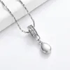 Chains Stainless Steel Cremation Jewelry Ashes Teardrop Necklace/Bracelet Accessories Charm Keepsake Urn Pendant Memorial For