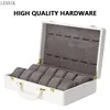 Uhrenboxen Aufbewahrungsbox Hochwertiger Organizer Business-Koffer Leder 12-stelliges Display Schmuckkollektion Verpackungskoffer