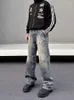 Męskie dżinsy Y2K American Retro Hip Hop Fashion Dżinsowe spodnie Pełna długość Streetwear High Street Casual Pants