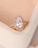 Wedding Rings Engagement Ring For Women Oval Crystal Moissanite Promise Rose Gold Marriage Bride Gift Jewelry Accessories OHR0784411730