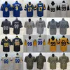 남성 축구 99 Aaron Donald Jersey 9 Matthew Stafford 팀 보라색 흰색 베이지 그레이 그레이 그린 블랙 스티치 인사