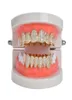 Nieuwe Hiphop tanden tand grillz koper zirkoonkristal tanden grillz Dental Grills Halloween sieraden cadeau geheel voor rap rapper me4172270