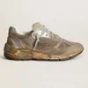 Italienische Goose-Sneakers mit goldener Laufsohle für Designer-Do-Old-Dirty-Sneaker mit Slide-Stern-Leoparden-Graffiti-Freizeitschuh aus Wildleder-Mischleder