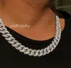 12mm Miami Cuban Bubble Link Chain NecklaceBracelets 14k White Gold Plated Diamond Real ICY Choker 1622inch Cubic Zirconia Jewel8568566