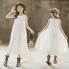 Flicka klänningar koreansk stil flickor väst klänning lösa avslappnade tonårskläder sommaren