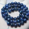 Charms Meihan Wholesale (1 Strand) A+ 6mm 8mm 10mm Blue Kyanite Smooth Round Stone Beads for Jewelry Diy Making