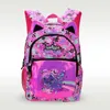 Smiggle original verkaufter Kinderschulranzen Mädchen Schulterrucksack rosarot Space Cat süße süße Tasche 16 Zoll 231225