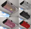 Другие аксессуары для интерьера Rhinestone Car Glasses Case Коробка для хранения солнцезащитных очков 7 цветов Crystal Auto Sun Visor Organizer Holder3090855