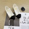 LUXURY CHAN Paris Балетки Модельерская обувь Профессиональная танцевальная обувь 2024 бархатные замшевые туфли с носком балерины Shallow Mouth Single Shoe сандалии на плоской подошве для женщин