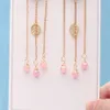 Forseven New Vintage Gold Color Long Tassel Pendant Hairgrips 클립 코스프레 여자를위한 중국 머리 핀 Hanfu 드레스 의상 285i