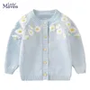 Little Maven Neonate Maglione Adorabile Azzurro Abbigliamento casual Autunno Bambini Cardigan Bel cappotto per bambini 2-7 anni 231226