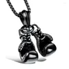 Pendentif Colliers En Rétro Gants De Boxe Collier Pour Hommes Vintage Hip-Hop Titane Acier Mode Punk Accessoires Cadeaux