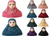 Adults or Big Girls Medium Size 7060cm Pray Hijab Muslim Women Hijab Scarf Islamic Headscarf Hat Amira Pull On Headwrap Fashion4351010