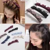 ヘアアクセサリー1PCプラスチックスタイリッシュでシンプルなフロストレイジーダブルバング編組壊れたシングルサイドダックビル