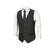 Men's Check Tweed Slim Fit British Style Pure Cotton Single-breasted Sleeveless Jacket Wedding Vest Men