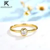 Женское кольцо Kuololit с выращенными в лаборатории бриллиантами, комплект из цельного белого золота 18K, 14K10K, безель, кольца для помолвки с сертификацией NGIC 231225