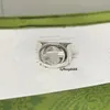 Anello di design di lusso in argento sterling Testa di tigre con viso luminoso Decorazione con lettera turchese nera larga e stretta per uomo e donna Anello di fidanzamento regalo 23-24