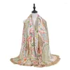 Шарфы, модный атласный шарф для женщин, принт орехов кешью, украшение от солнца, длинная хлопковая шаль, универсальный смешанный шейный платок