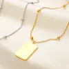 Lüks Tasarımcı Moda Kolye Cisli Zinciri 925 Gümüş Kaplama 18K Altın Kaplama Paslanmaz Çelik Marka Mektubu Kolye Kolyeleri Kadın Mücevher Aksesuarları
