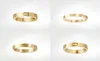 Love Screw Ring Mens Band Rings 3 Diamants Designer Bijoux de luxe Femmes Titane Acier Alliage GoldPlated Craft Gold Silver Rose N6410211