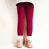 Baby Girl Warm Leggings Autumn Winter Kids Girls Plus Velvet Pants Children Sticked Elasticity Thicken Trousers 231225