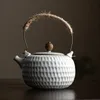 Bougie japonaise thé électrique en céramique eau bouillante bouilloire dispositif de préparation de thé résistant à la chaleur théière à poignée en boucle bouilloire à thé 231225