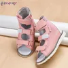 Boots Princepard Summer Children Shoes Toddler Boys Leather Orthopedic Sandals with Arch Support Hightop Correction Boys Sandals