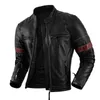 Protecteurs Vestes de moto Veste en cuir de vachette Hommes Vêtements en cuir véritable naturel Vêtements de motard Manteau d'équitation à moteur S-2XL 231226