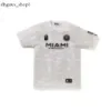 Herr t-shirts bape x miami a badning apa sällsynt gorillahuvud t shirt tryck tee kort ärm haikyuu anime lek 411