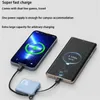 Mobiele telefoon Power Bank 10000 mAh Draagbare externe batterij Ingebouwde kabel Powerbanks Reservebatterijen voor iPhone voor Android