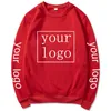 Pulôver de impressão personalizado harajuku masculino/feminino diy seu como po sweatshirts moda personalizado roupas por atacado 231226