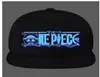 Luminous Anime One Piece Monkeyluffy Baseball Cap dla mężczyzn Kobiety Regulowany Hip-Hop Snapback HA6326231