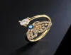 Kadın Ring Avrupa ve Amerikan tarzı kişilik moda basit içi boş kelebek açık altın kaplama yüzükler bakır mikro set kübik 8608231