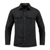 Zielone czarne ładunki Długie rękawy Koszule dla męskiej wiosennej jesieni marki Brand Oversize 4xl 5xl Ubrania wojskowe Casual Blouse 231226