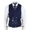 Anzug Beste Herren Serge Casual Business Kragen Einreiher Weste Gothic Chaleco Wang Formale Mann Ambo Steampunk Männliche Westen